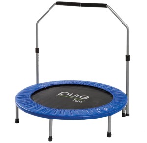 Pure Fun 40 Inches Mini Trampoline with Hand Rail