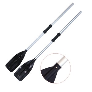 Tera 133cm Aluminum Portable Detachable Afloat Unsinkable Press Spring Leaf Oars Paddles for Inflatable Boat Kayak